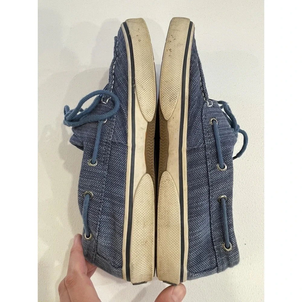 Sperry Canvas Sneakers Shoes Men's 10.5 Casual Preppy Lace up Blue Loafers Boat‎